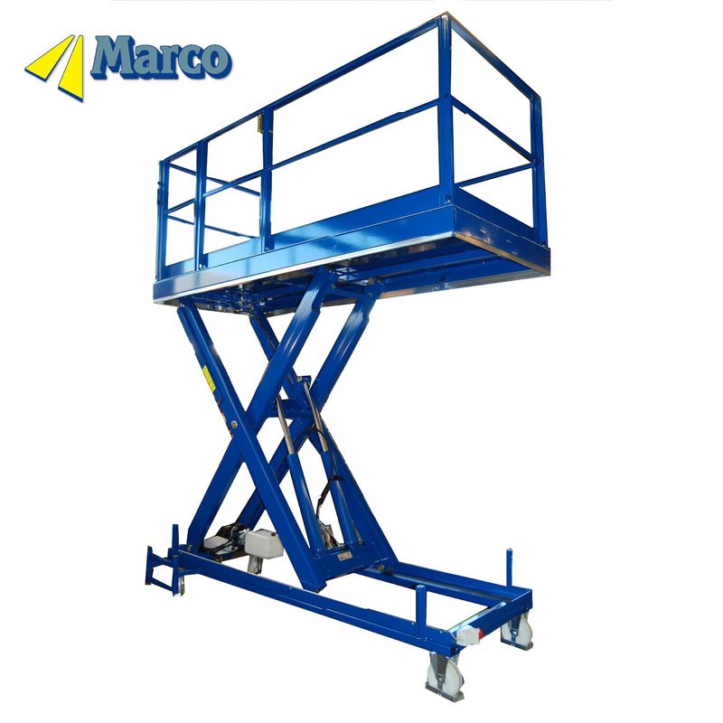 Plataforma de trabajo de elevación de tijeras hidráulica de 2600 mm con chasis de ruedas y bajada de emergencia